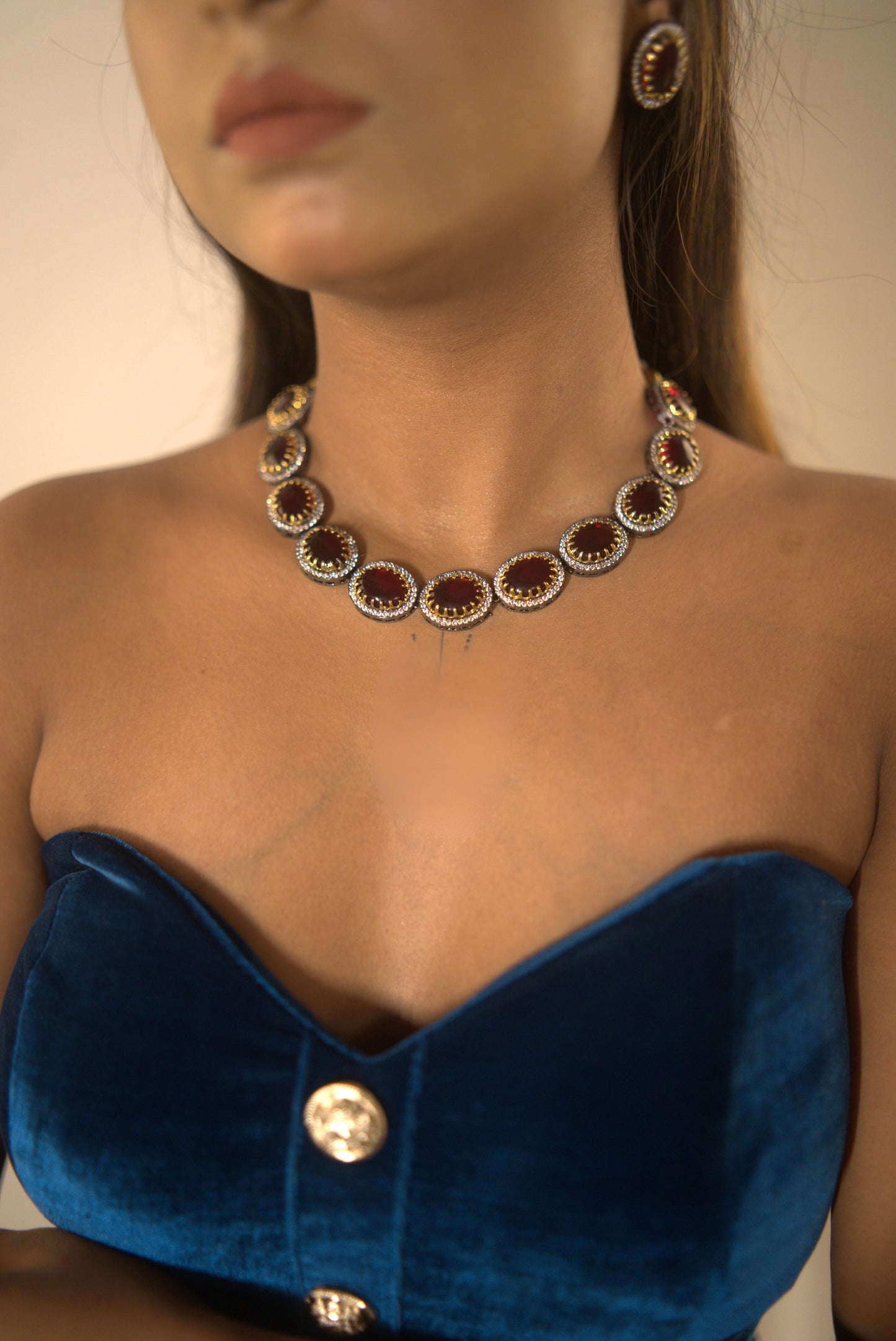 Gothica The  Vial of Blood Necklace Set with Earrings