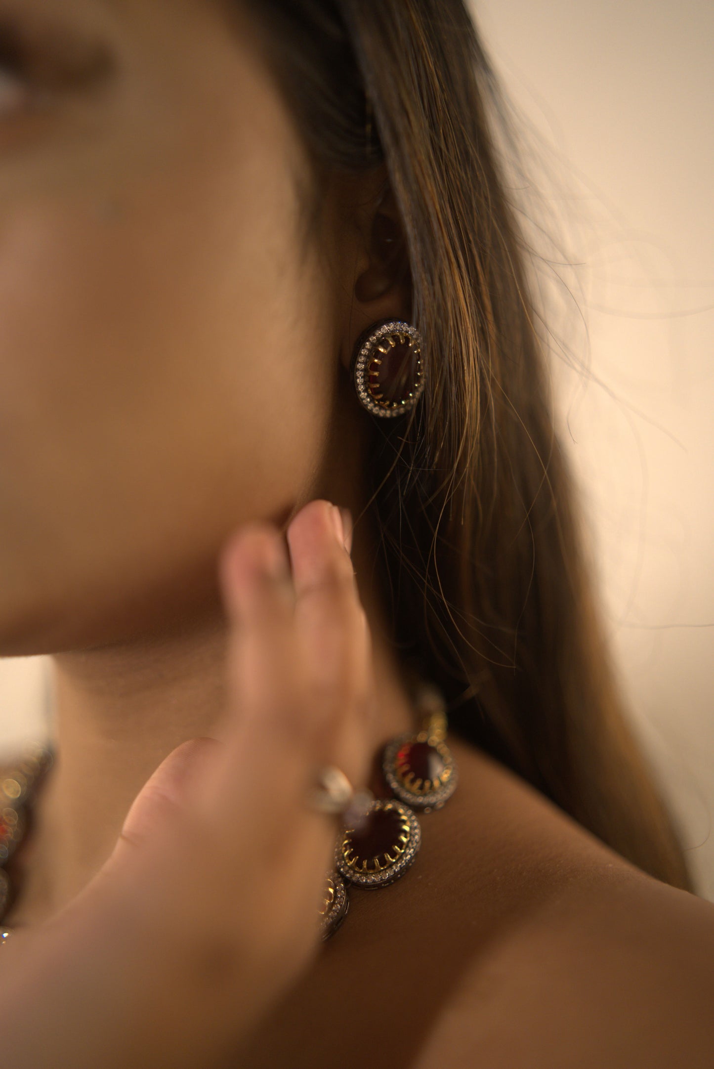 Gothica The  Vial of Blood Necklace Set with Earrings